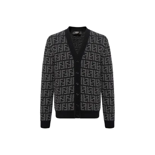 FENDI Monogrammed Button Up Cardigan