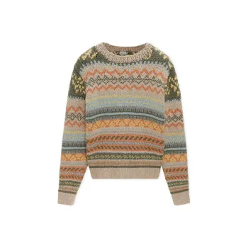 LOEWE FW24 Cashmere Sweater Men's Beige Yellow