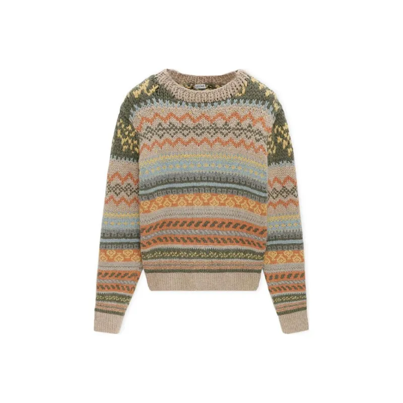 LOEWE FW24 Cashmere Sweater Men's Beige Yellow-0