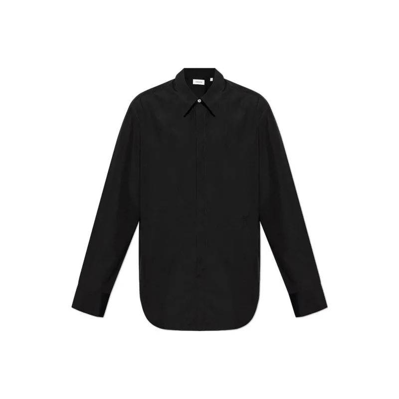 Ferragamo Logo Embroidered Long Sleeved Shirt-0