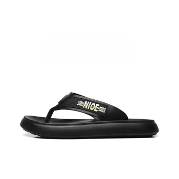 QIE Odor Resistant Abrasion Resistant Slip Resistant Flip Flops Men's Black