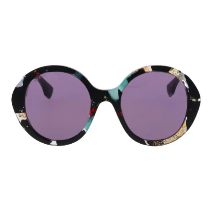 GUCCI Glittered Round frame Sunglasses-0