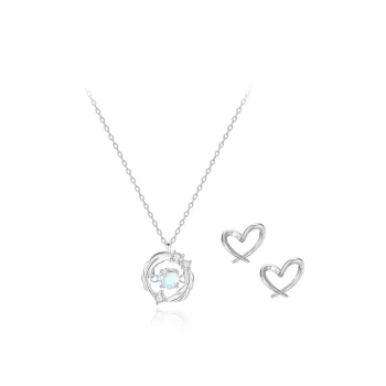 MGS 999 Fine Silver Sweet Everyday Versatile Mobius Collarbone Chain Women's