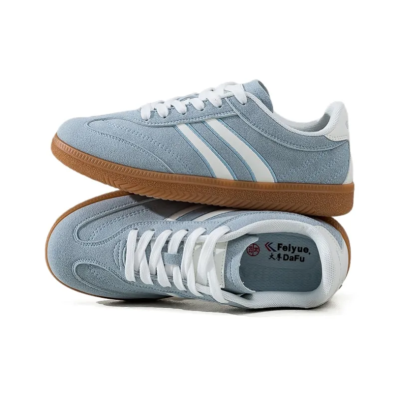 Dafu Leaps Forward Wear resistant And Lightweight Low Top Skateboard Shoes Women's Light Blue-3