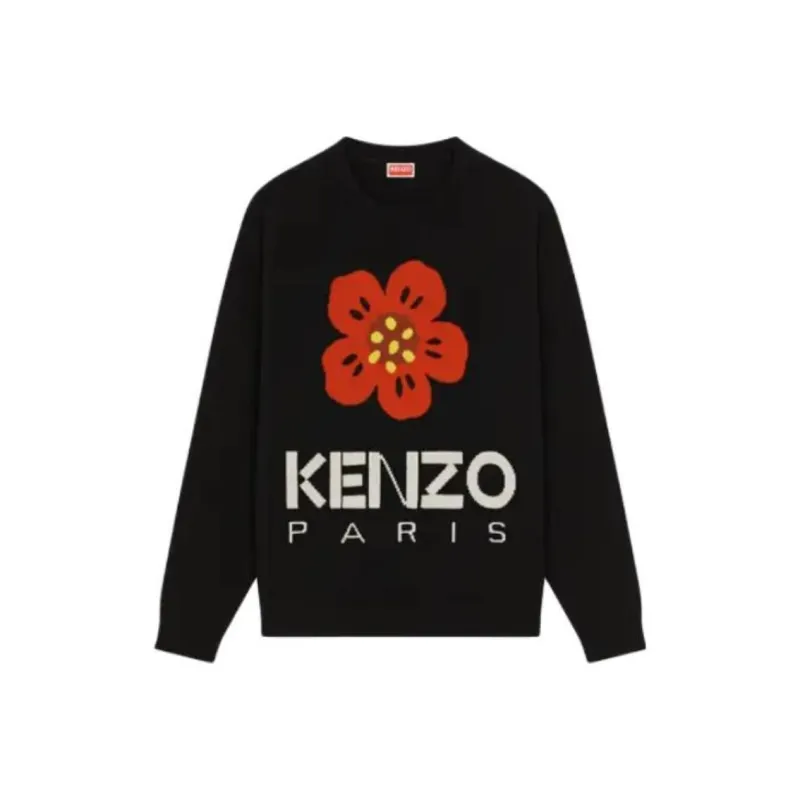 KENZO Boke Flower Logo Intarsia Crewneck Jumper-0