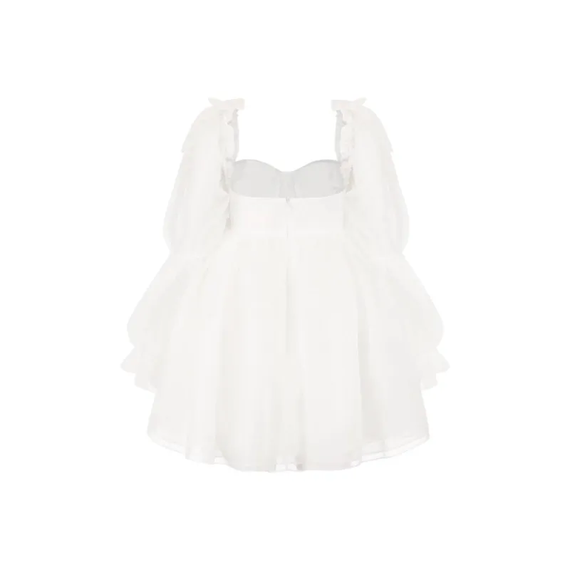 Selkie Collection Long Sleeved Dress Women's Ivory White-1