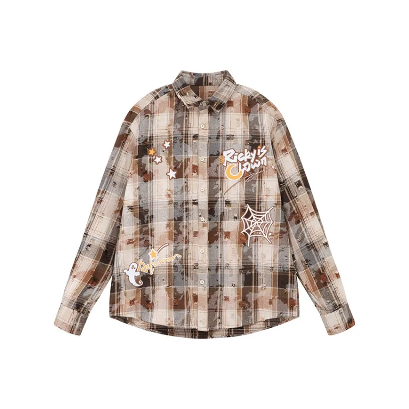 RickyisClown Shirt Unisex Coffee Plaid-0