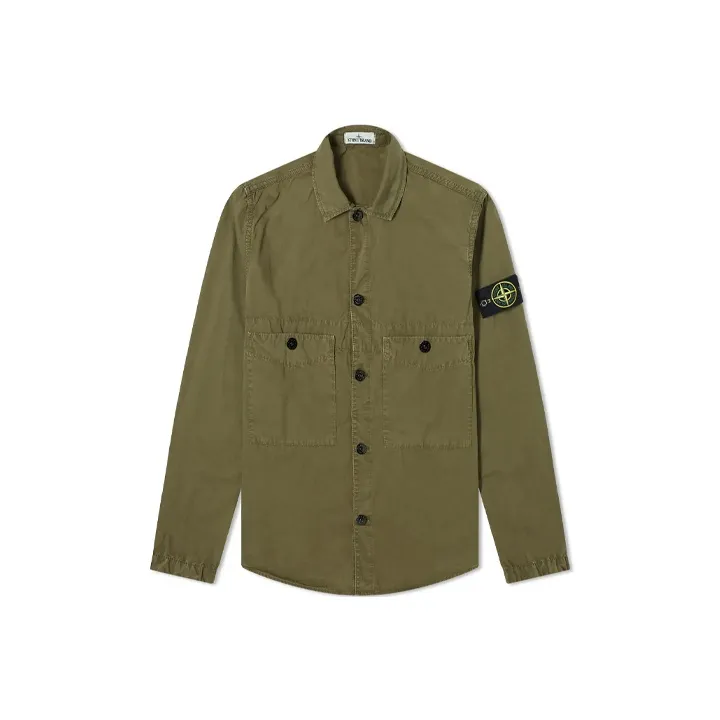 STONE ISLAND Jacket Men's Olive Green-0