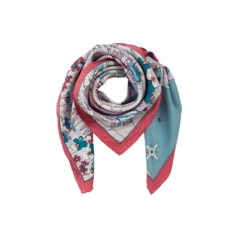 MARJAKURKI Silk Large Scarf Women's-8