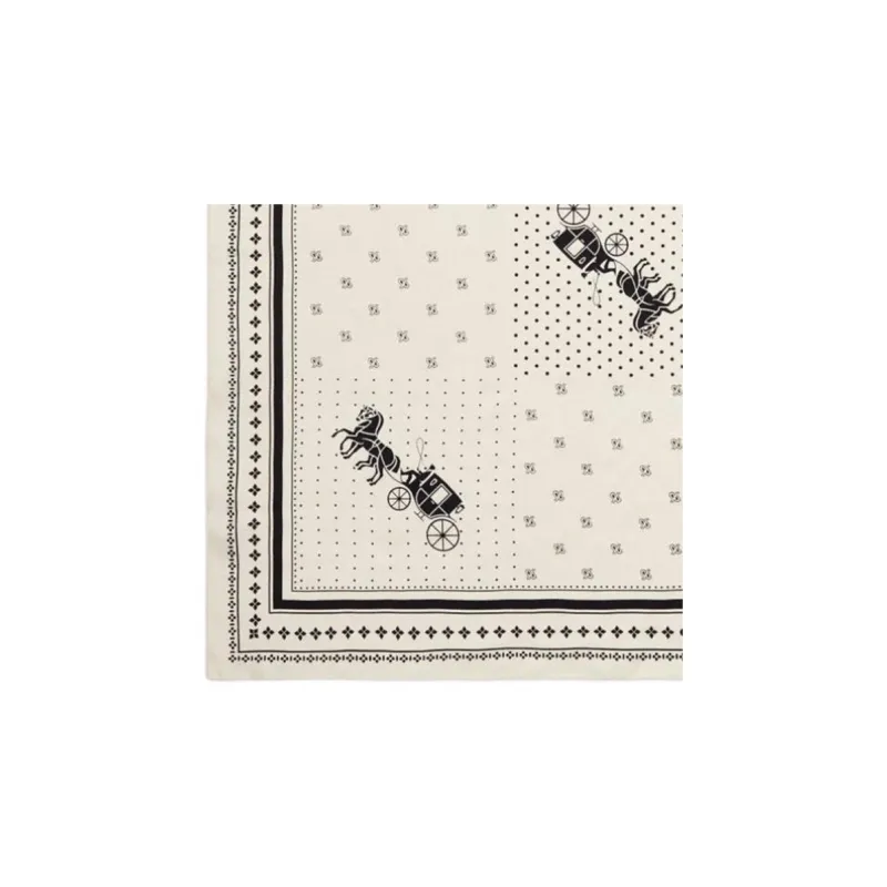 COACH Silk Headwraps Unisex White-1