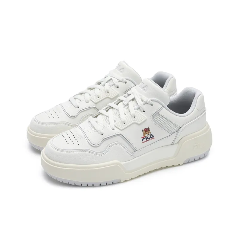 Maison Kitsune x FILA CAMPUS Low Top Skateboard Shoes Women's Snow White-2