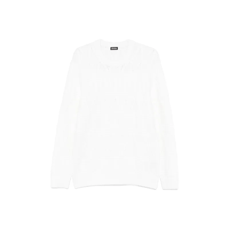 Ermenegildo Zegna Crewneck Cable Knit Jumper-0