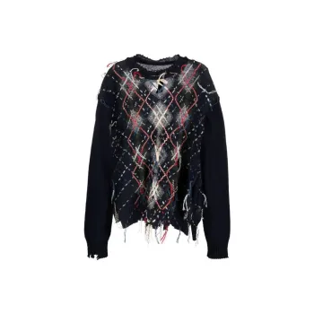Maison Margiela Contrasting Stitch Detailed Knitted Jumper