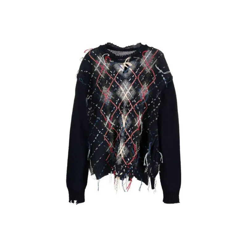 Maison Margiela Contrasting Stitch Detailed Knitted Jumper-0
