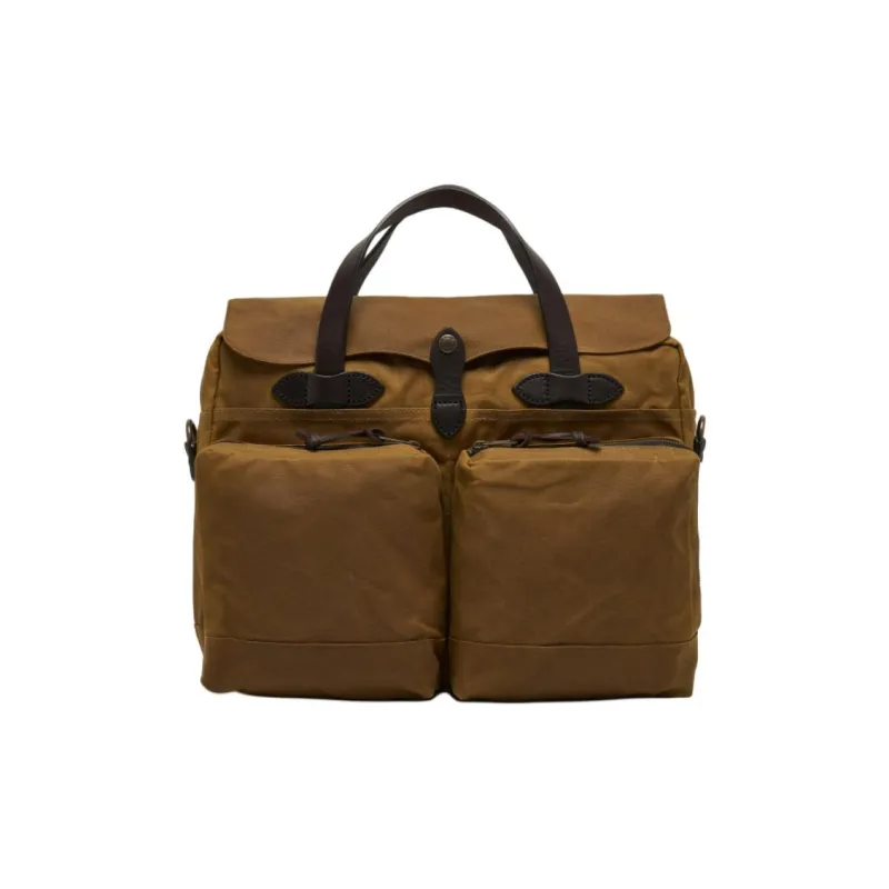 Filson Cotton Briefcase Men's Dark Brown-1