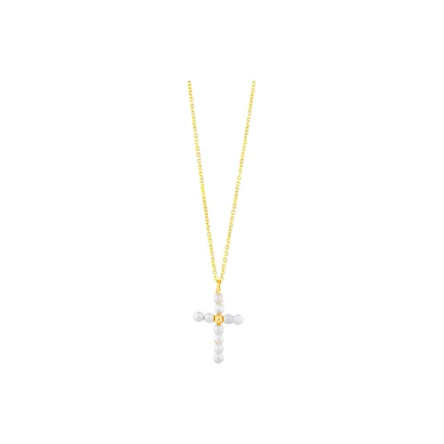 Radiant Stainless Steel 24K Gold Plated Necklaces Women's Gold