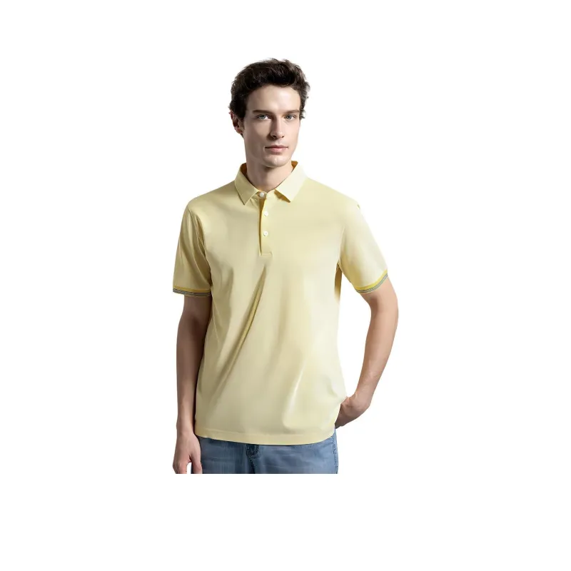 GOLDLION Polo Shirt Men's Light Yellow-0
