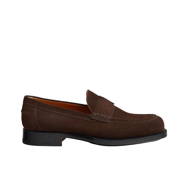 HERMES Interview Casual Shoes Men's Dark Brown-1