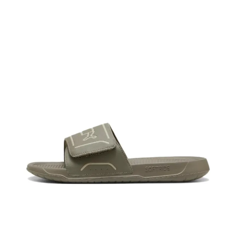 PUMA Slip Resistant Abrasion Resistant Slide Slippers Men's Green-0