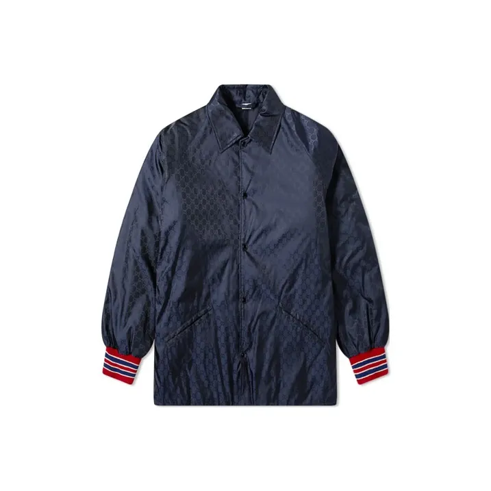 GUCCI Jackets Coats Men's Marine Blue-0