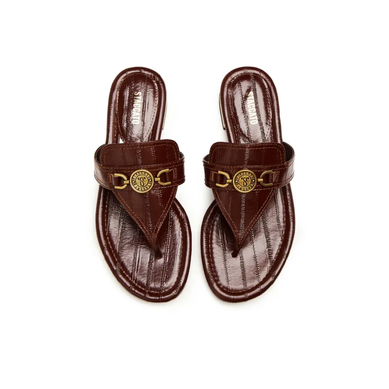 Staccato Rubber Sole Metal Slip Resistant Flip Flops Women's-7