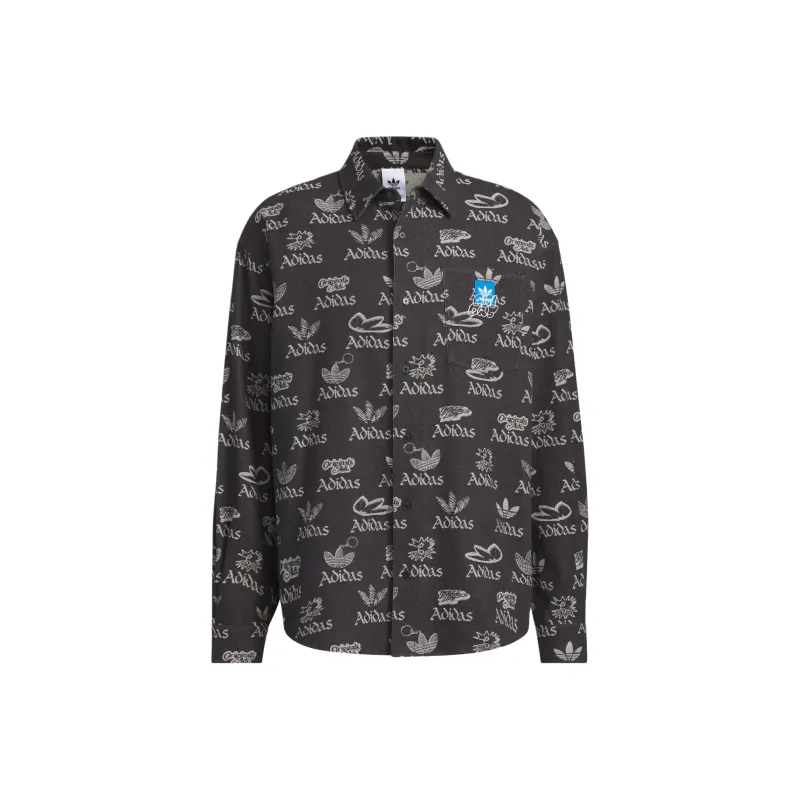 Adidas Originals CITY SKATE Shirt Men's Medium Denim Black/White-0