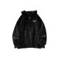 [Spring Fall Thin]Black (Exposed Teeth Smiley Face Gold Chest Logo)