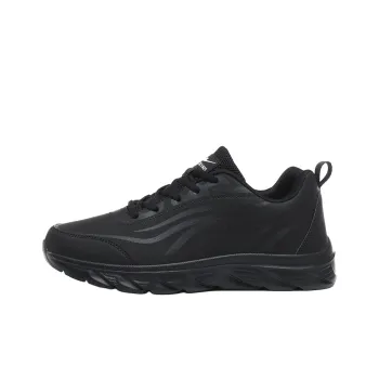 Binary Cushioning, Rebound, Lightweight, Anti slip Low Top Running Shoes Men's All Black
