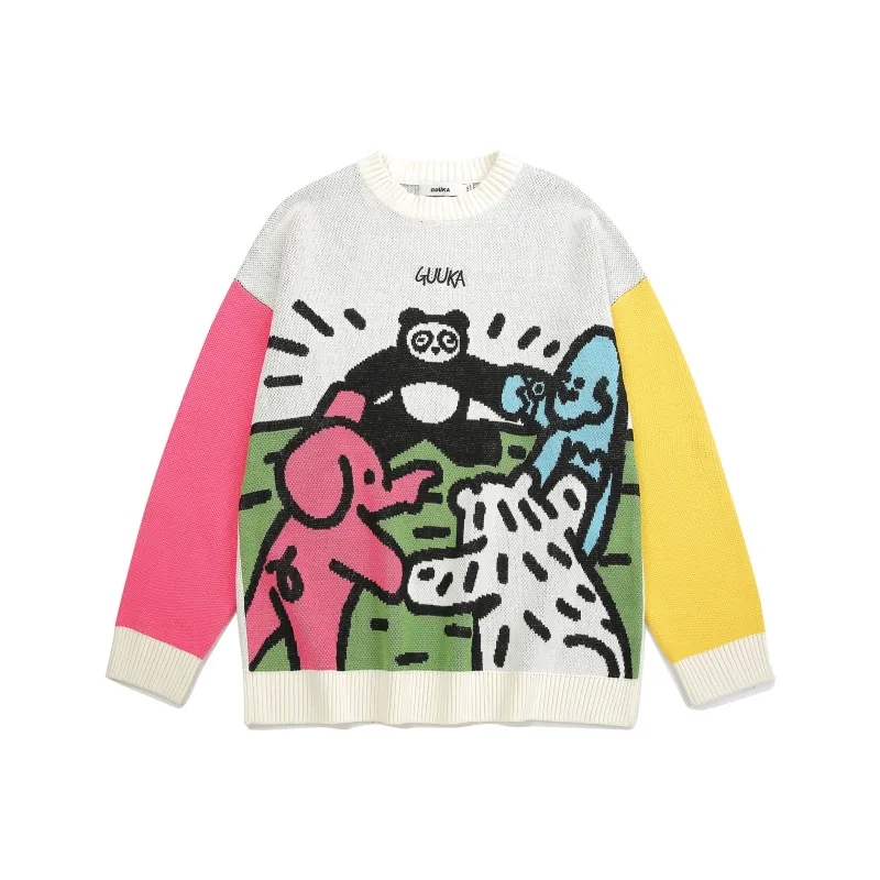 Agaho X Guuka Knitwear Unisex Cream White-0