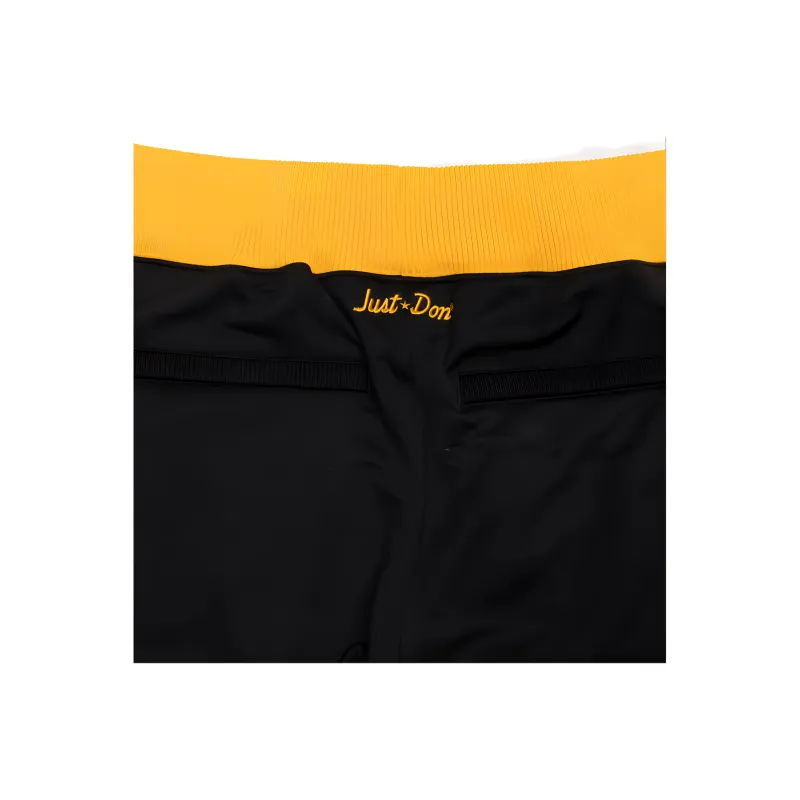 Mitchell Ness Casual Pants Men Black Yellow-2