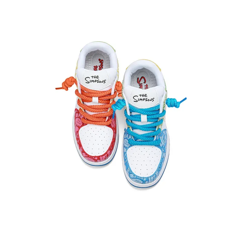 The Simpsons Coverage Cushioning Abrasion Resistant Lightweight Height Increasing Low Top Skateboard Shoes Unisex-3