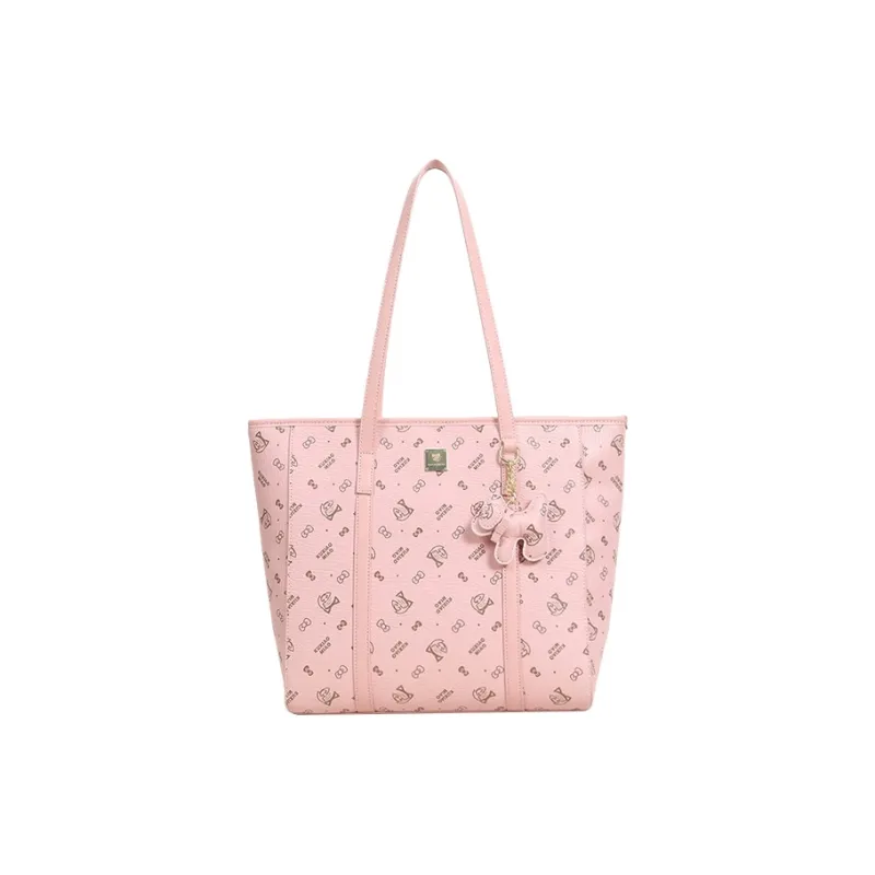 JANE KLAIN Synthetic Leather Tote Handbag Shoulder Bag Tubas Women's Caramel/Milk White/Pink/Black-29