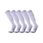 Long Shaft Soccer Socks White 5 Pack