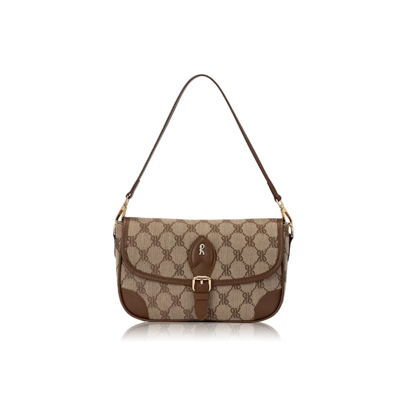 ROBERTA DI CAMERINO Fabric Shoulder Bag Regular Women's Black/Brown-5