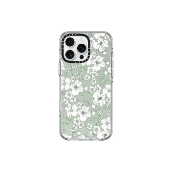 CASETIFY TPU Material Mint White Flower, Spring Floral Phone Cases Compatibility With IPhone 16 Collection Refreshing