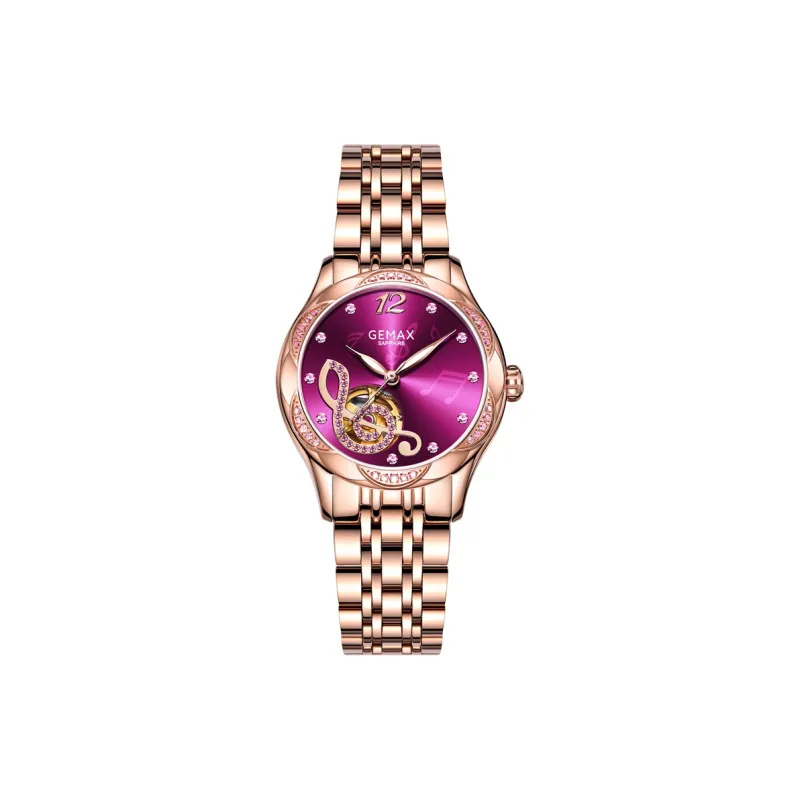 GEMAX Heart Series Automatic Mechanical Movement Stainless Steel Watchband Watch Women's Watch Multicolor Watch Dial-7