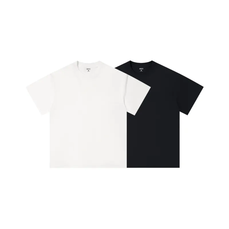 MIANDEMEIXUE Loose Fit Casual Inner Short Sleeved T Shirt Unisex Solid Color-37