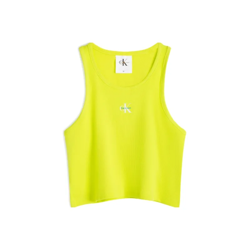 CALVIN KLEIN Rainbow Series Tank Top Unisex Neon Yellow-0
