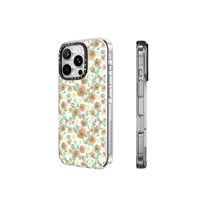 CASETIFY TPU Material Mint White Flower, Spring Floral Phone Cases Compatibility With IPhone 16 Collection Refreshing-3