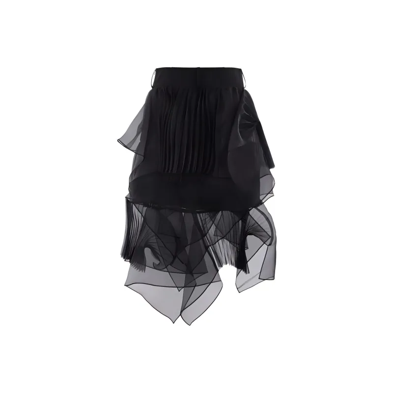 Sacai Asymmetric Tule Skirt-1