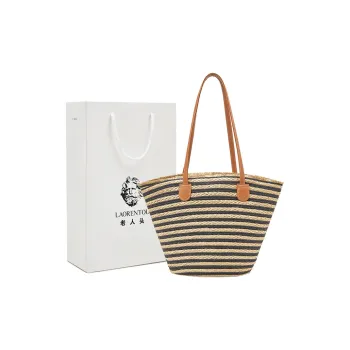 Old Man's Head Fabric Shoulder Bag Women's Black/Beige