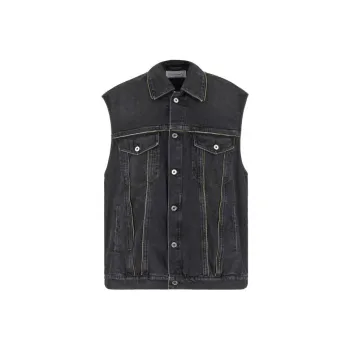 OFF-WHITE Buttoned Sleeveless Denim Gilet