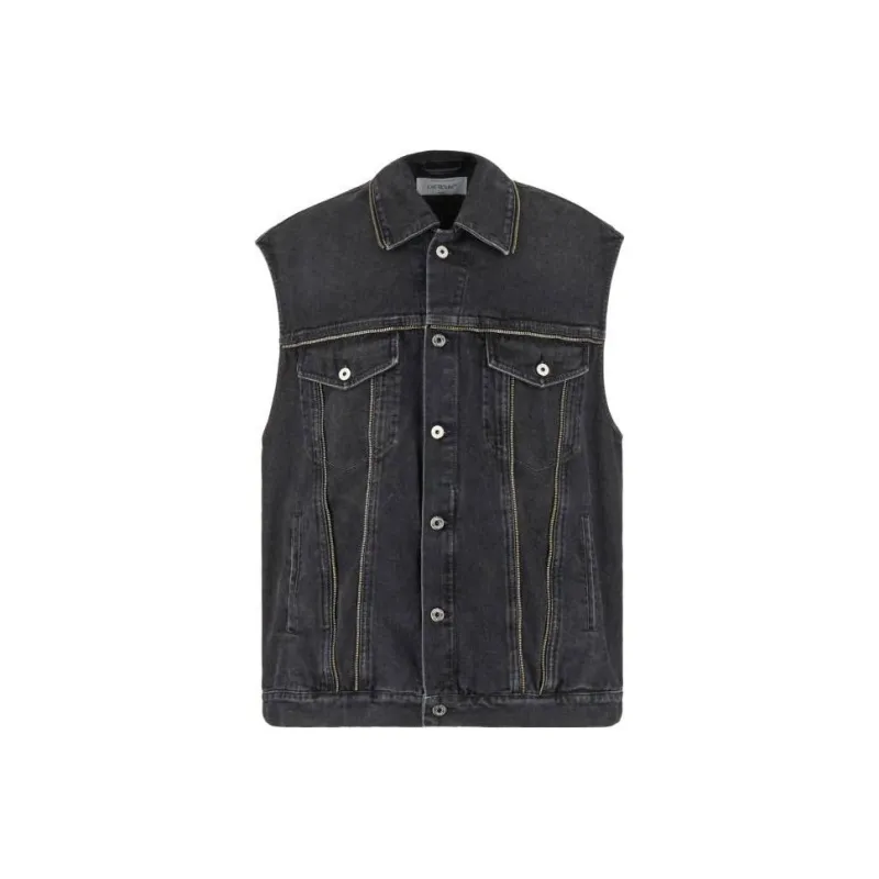 OFF WHITE Buttoned Sleeveless Denim Gilet-0