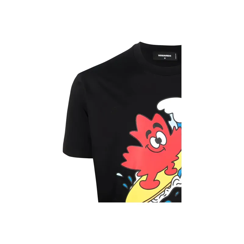 DSQUARED 2 Surf Logo print T shirt-4