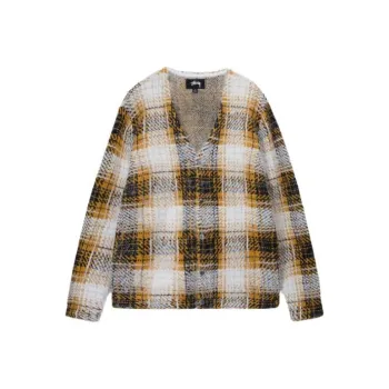 Stussy SS23 Hairy Plaid Cardigan