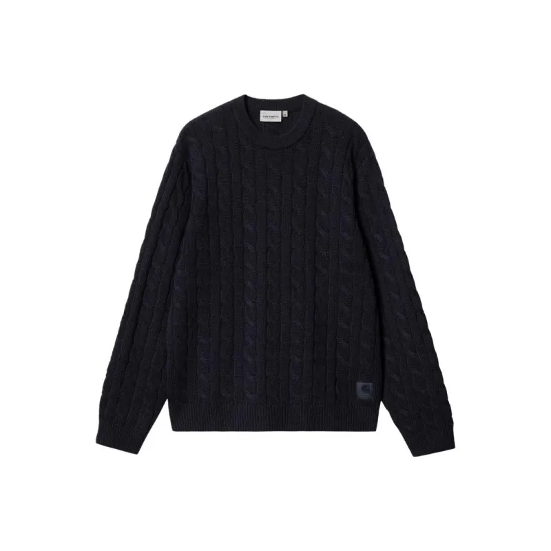 Carhartt WIP Cable Knit Crewneck Jumper-0