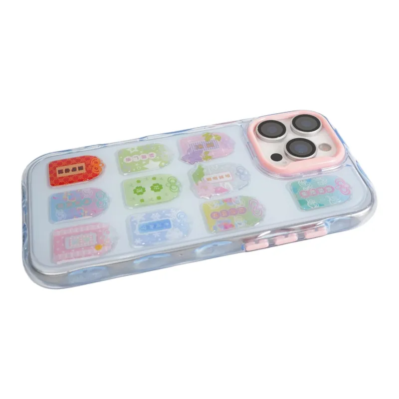 Wei Xin Acrylic Material 3D Effect Amulet Sticker Phone Cases Compatible With IPhone 16/15 Pro Max/Apple 13/14 Pro/Max-2