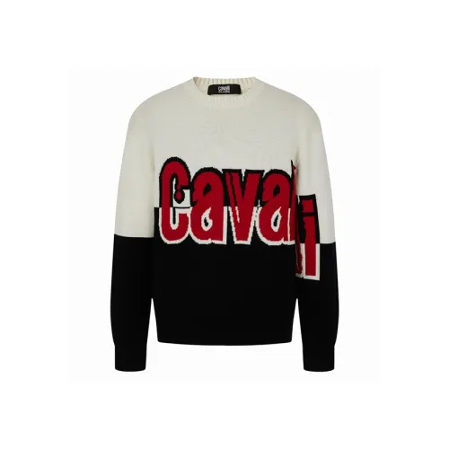 Cavalli Class Cashmere Sweater Men's Beige