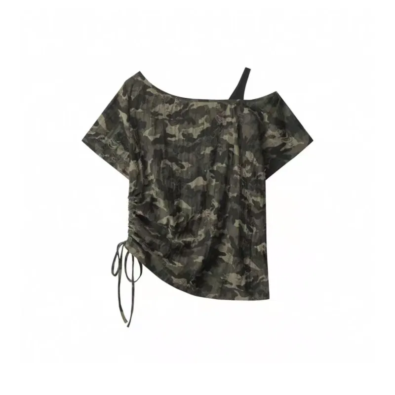 ABCMININ T Shirt Women's Camouflage-1