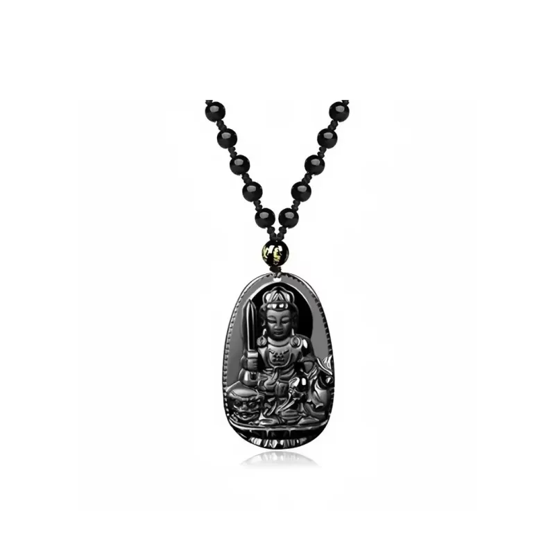 SUNFEEL Obsidian Necklaces Unisex-2